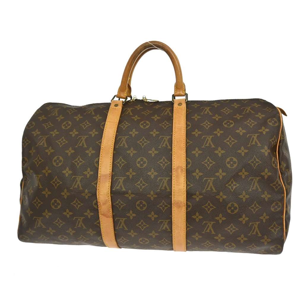 Louis Vuitton Keepall Bag Brown Canvas Fair condition - Back View