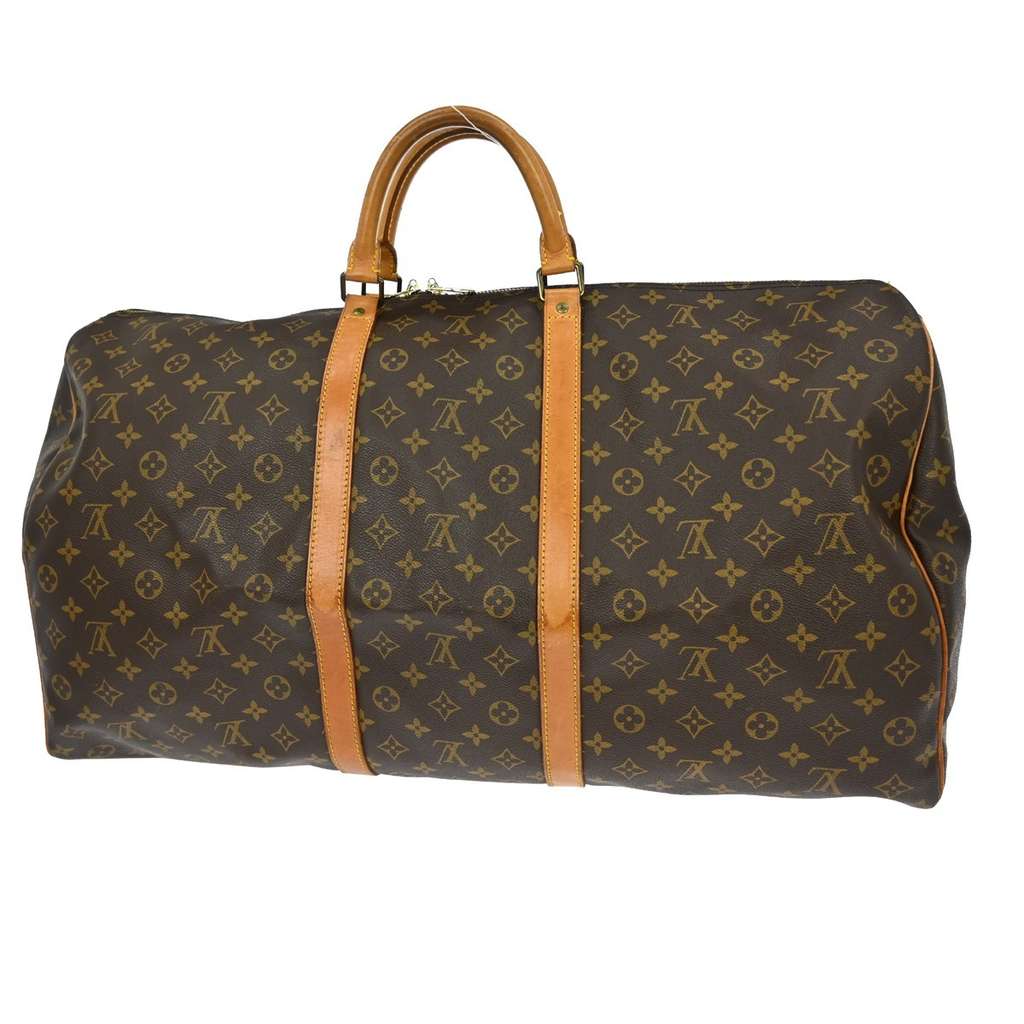 Louis Vuitton Keepall Bag Brown Canvas Fair condition - Back View