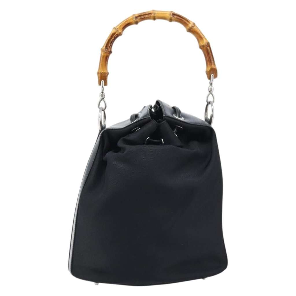 Gucci Vintage Bamboo Bucket Bag Black Good condition - Back View