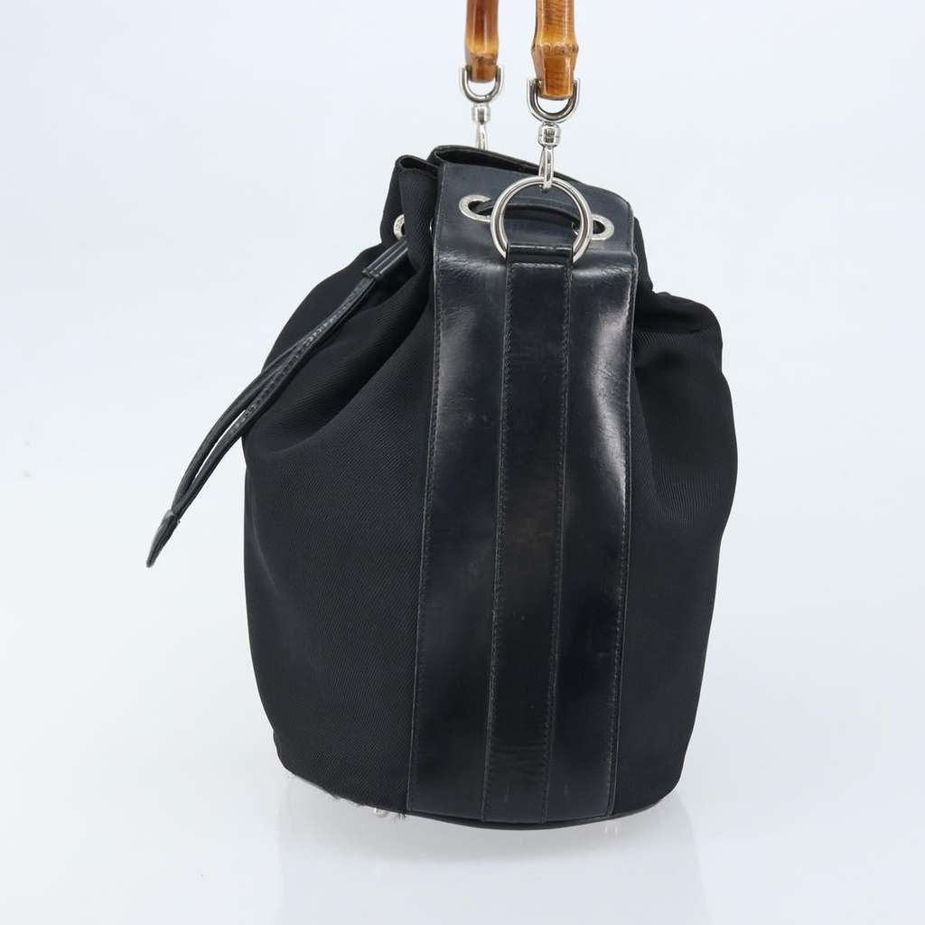 Gucci Vintage Bamboo Bucket Bag Black Good condition - Inside View