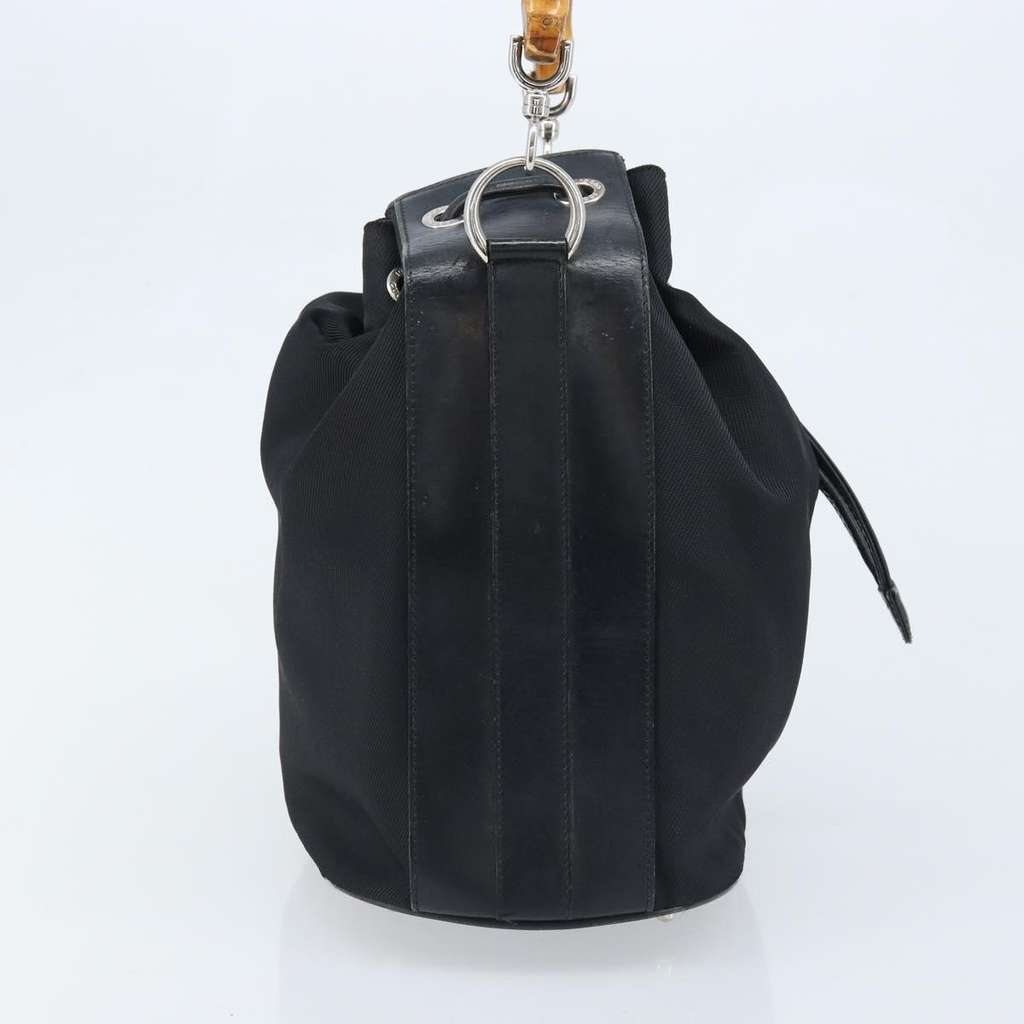 Gucci Vintage Bamboo Bucket Bag Black Good condition - Model View