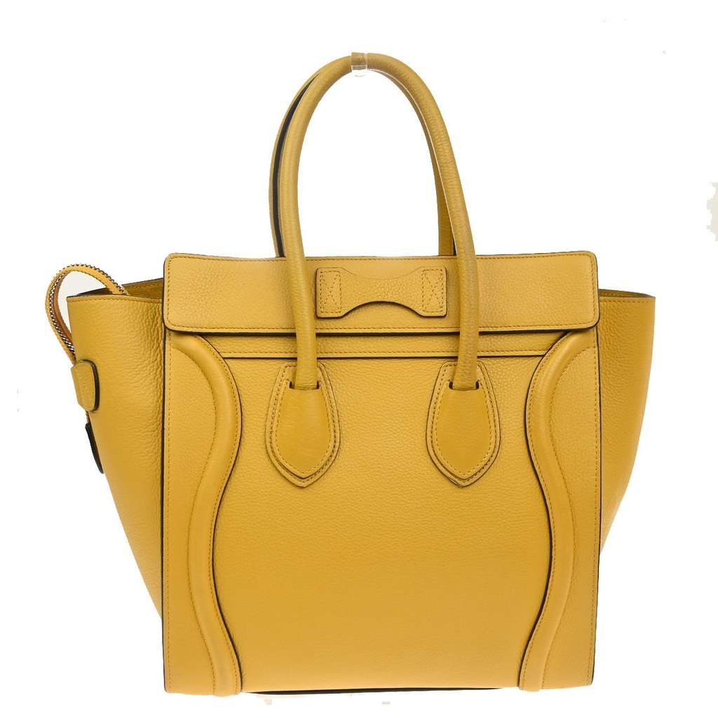 Celine Luggage Bag Yellow Leather Good condition - Model View