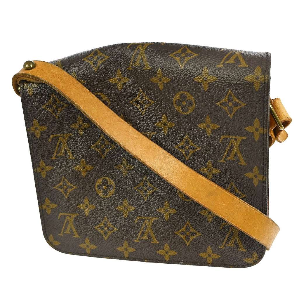 Louis Vuitton Cartouchiere Handbag Brown Canvas Fair condition - Back View