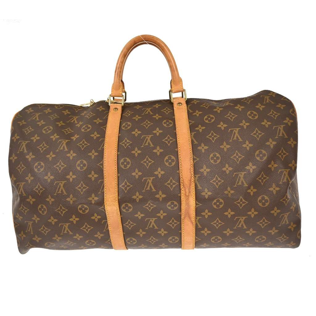 Louis Vuitton Keepall Bag Brown Canvas Fair condition - Back View