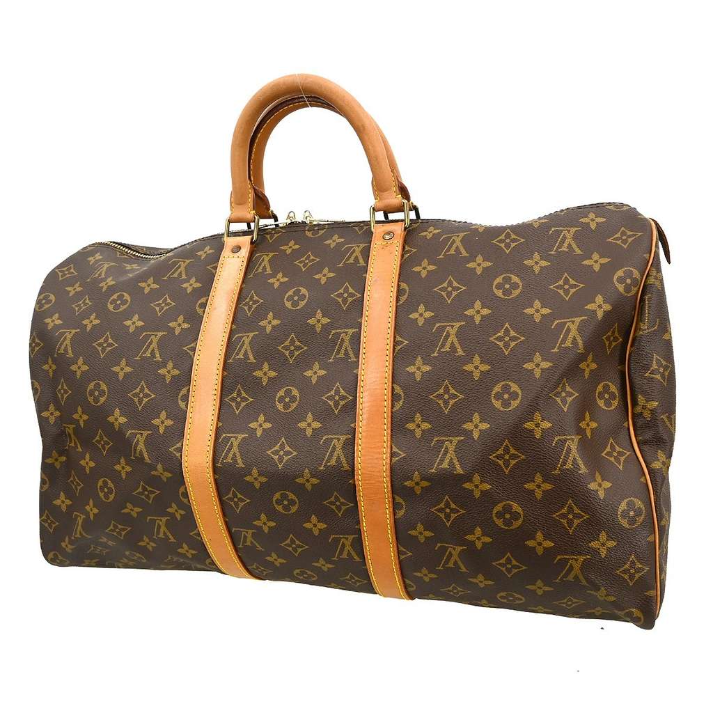 Louis Vuitton Keepall Bag Brown Canvas Good condition - Back View