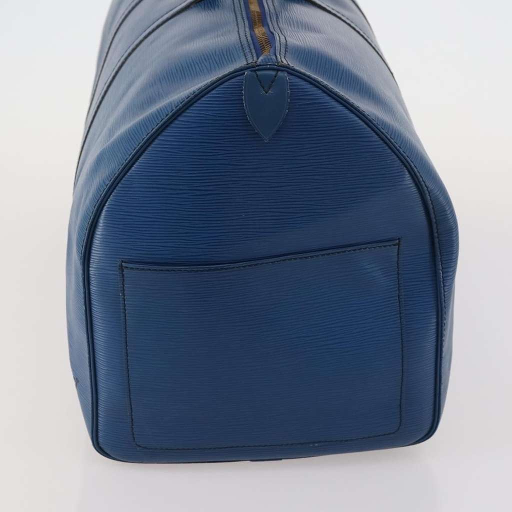 Louis Vuitton Keepall Bag Blue Leather Fair condition - Inside View