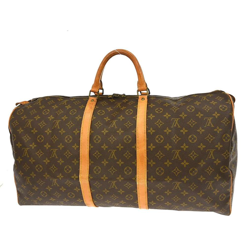 Louis Vuitton Keepall Bag Brown Canvas Fair condition - Back View