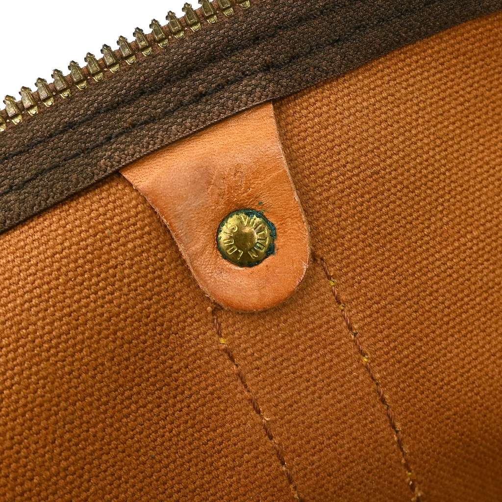 Louis Vuitton Keepall Bag Brown Canvas Fair condition - Model View