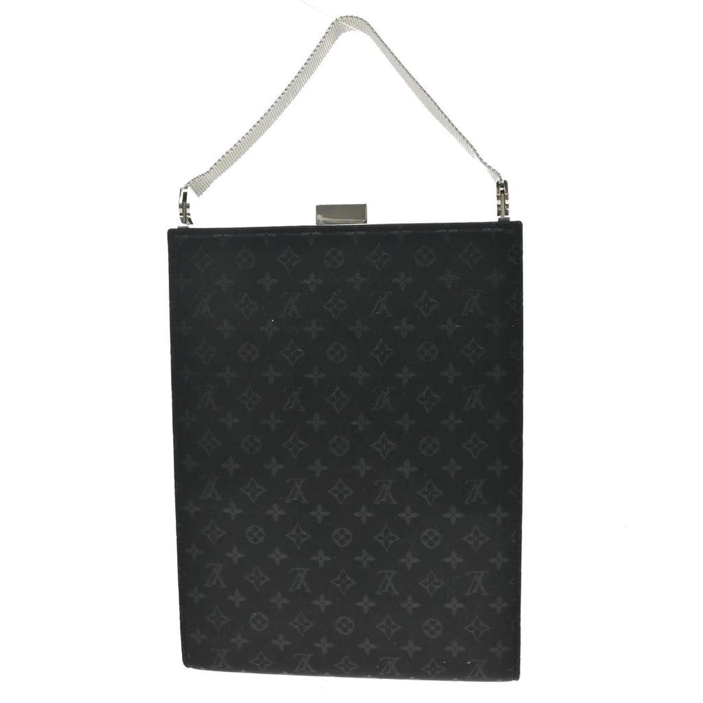 Louis Vuitton Saint Ange Handbag Black Satin Good condition - Back View