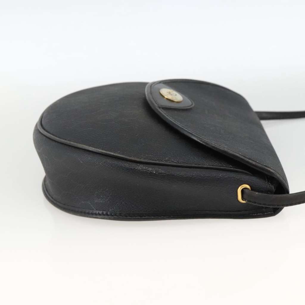 Christian Dior Vintage Honeycomb Shoulder Bag Black Canvas Good condition - Model View