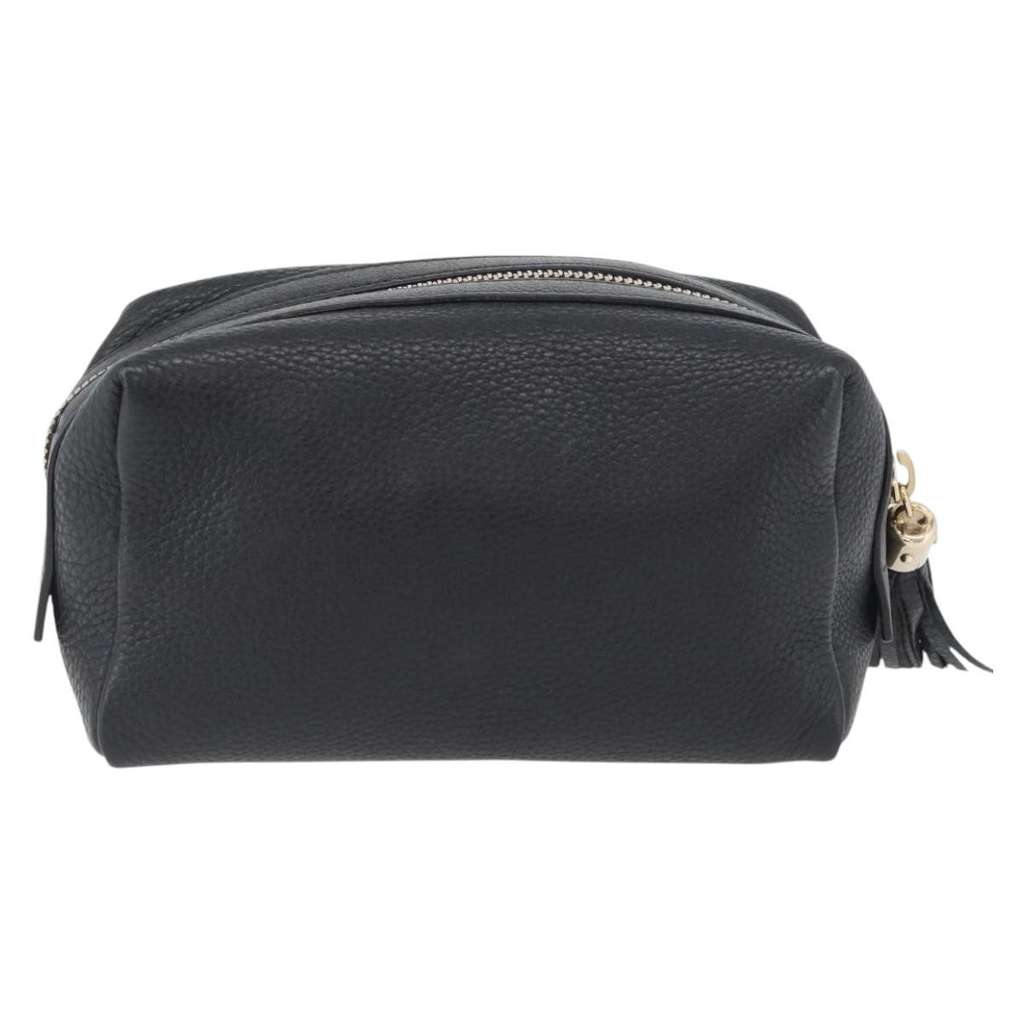 Gucci Soho Toiletry Pouch Black Leather Good condition - Back View