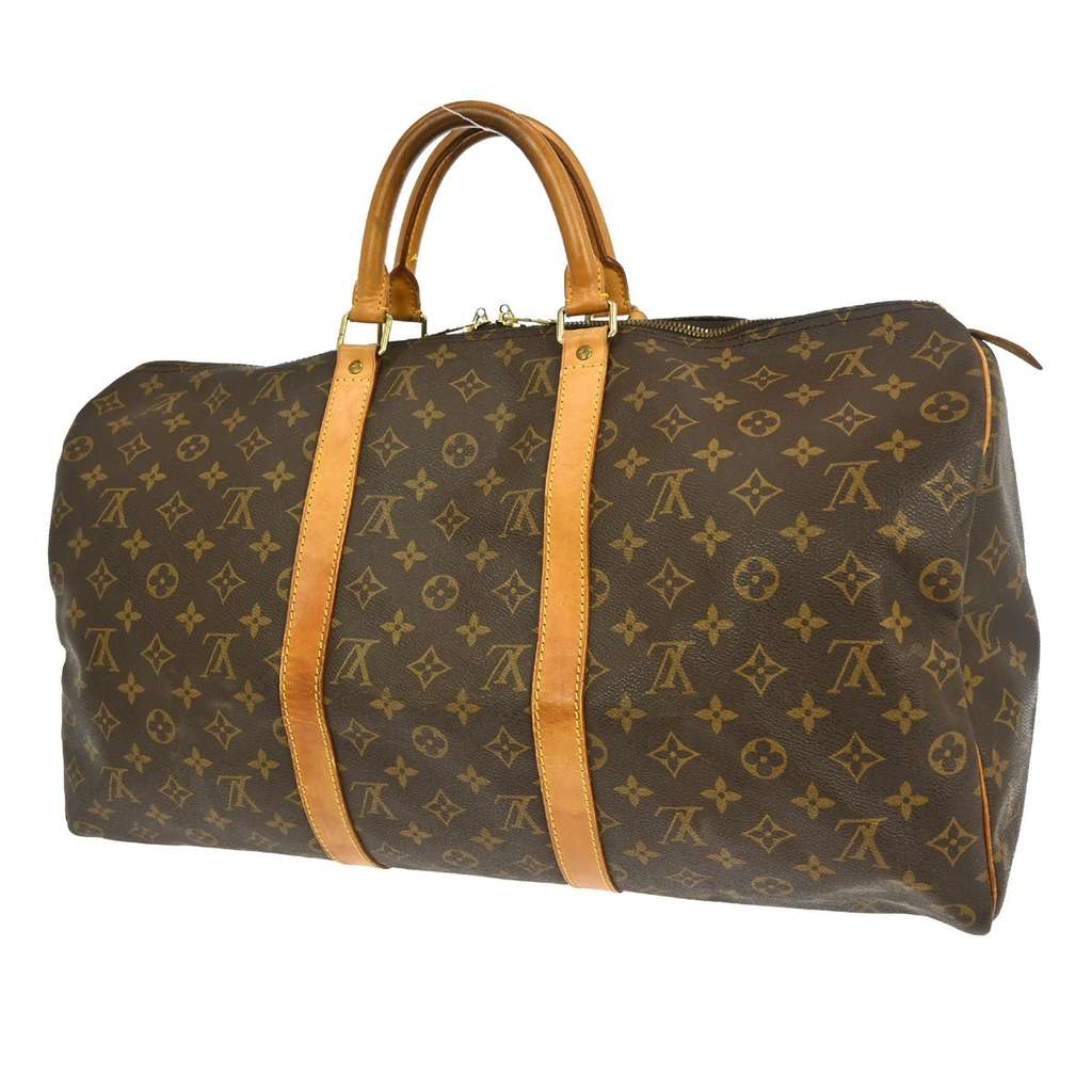 Louis Vuitton Keepall Bag Brown Canvas Fair condition - Back View