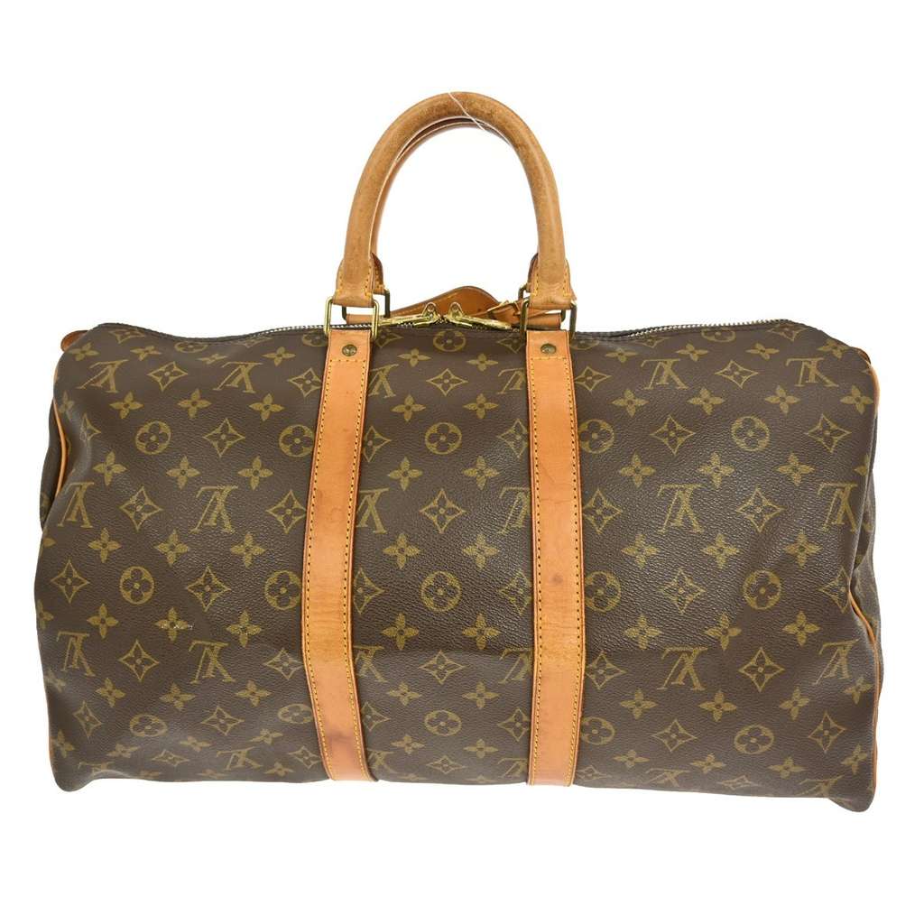 Louis Vuitton Keepall Bag Brown Canvas Good condition - Back View
