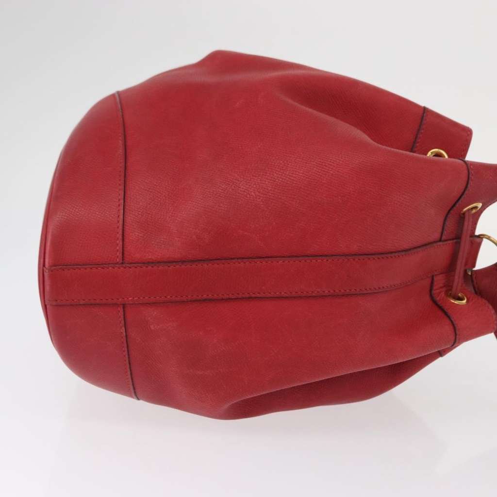 Hermès Market Standy Bucket Bag Red Leather Fair condition - Inside View