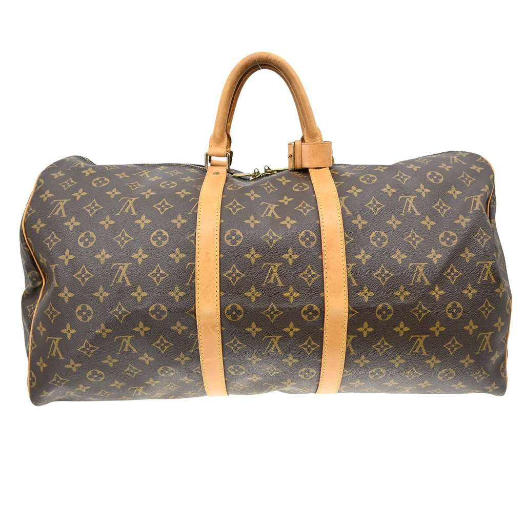 Louis Vuitton Keepall Bag Brown Canvas Fair condition - Back View