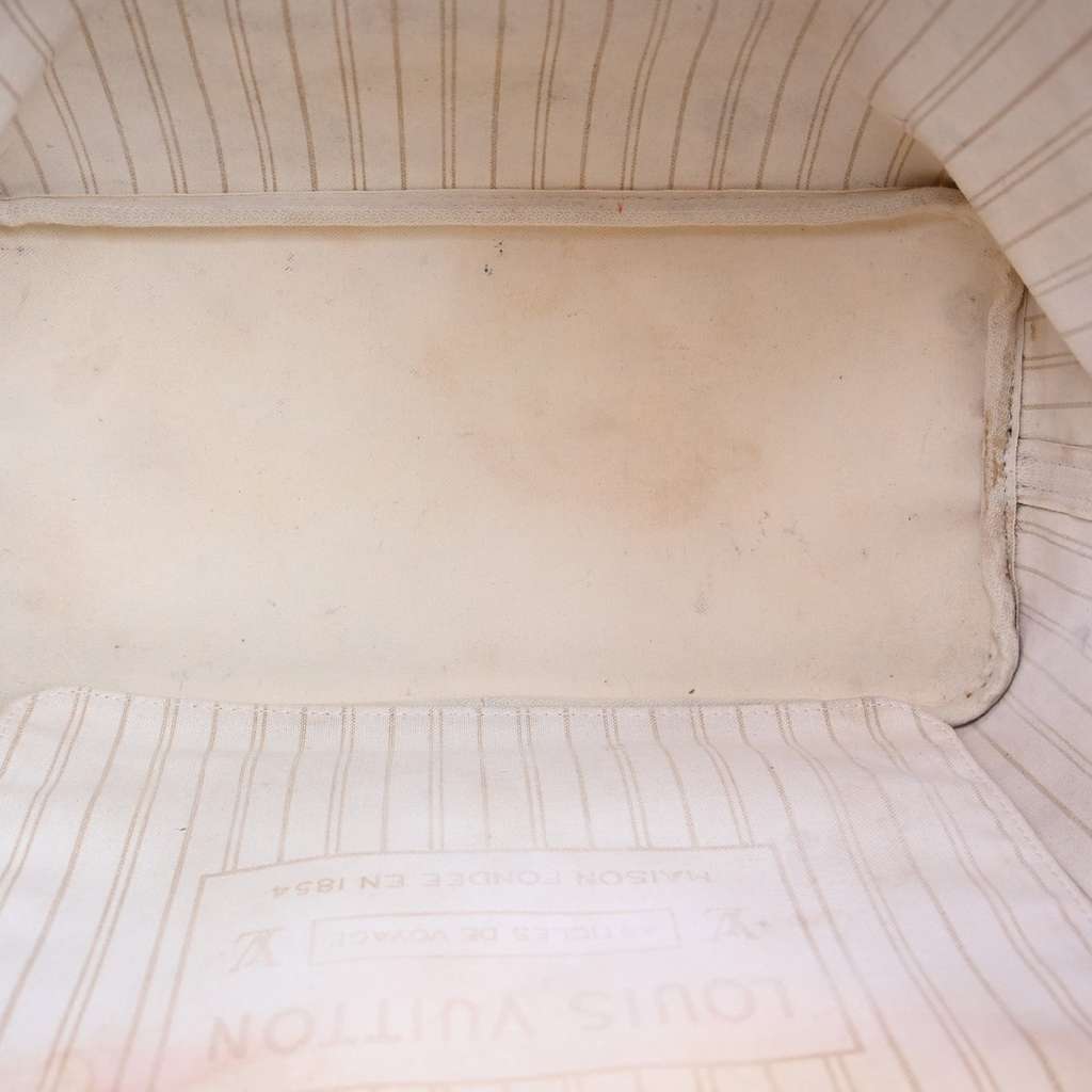 Louis Vuitton Neverfull Tote White Canvas Fair condition - Inside View