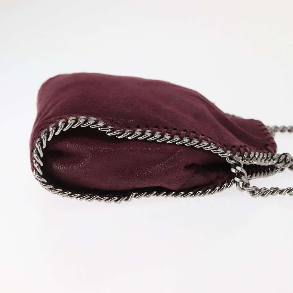 Stella Mccartney Falabella Fold Over Crossbody Bag Burgundy Polyester Good condition - Inside View