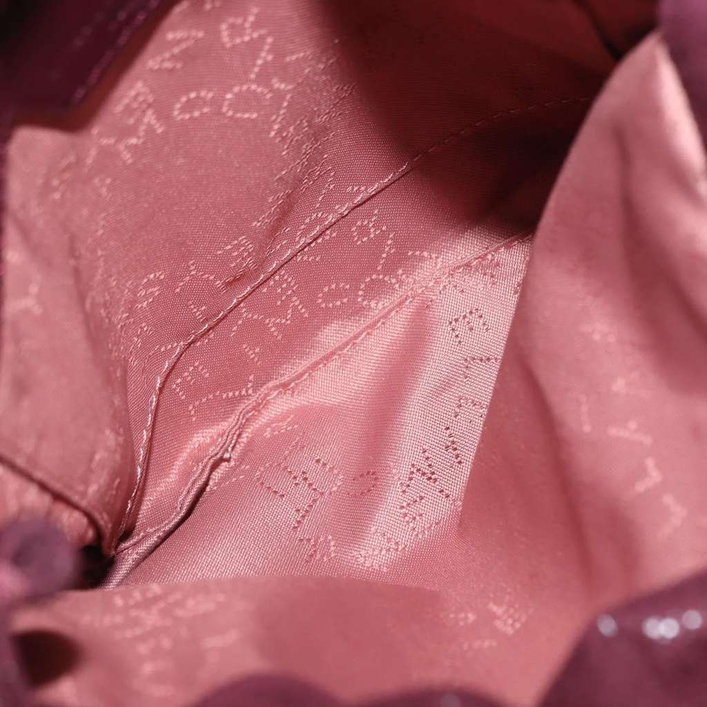 Stella Mccartney Falabella Fold Over Crossbody Bag Burgundy Polyester Good condition - Box View