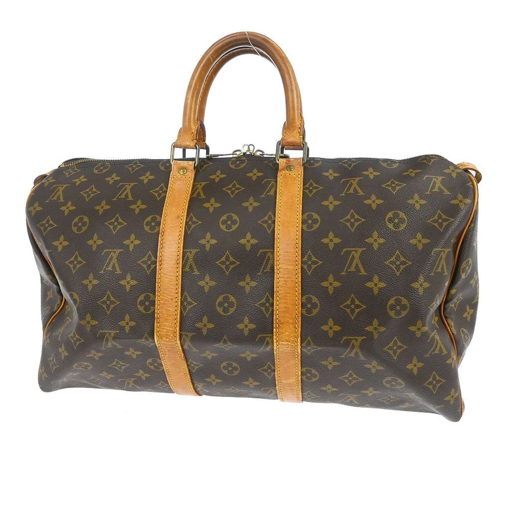 Louis Vuitton Keepall Bag Brown Canvas Fair condition - Back View