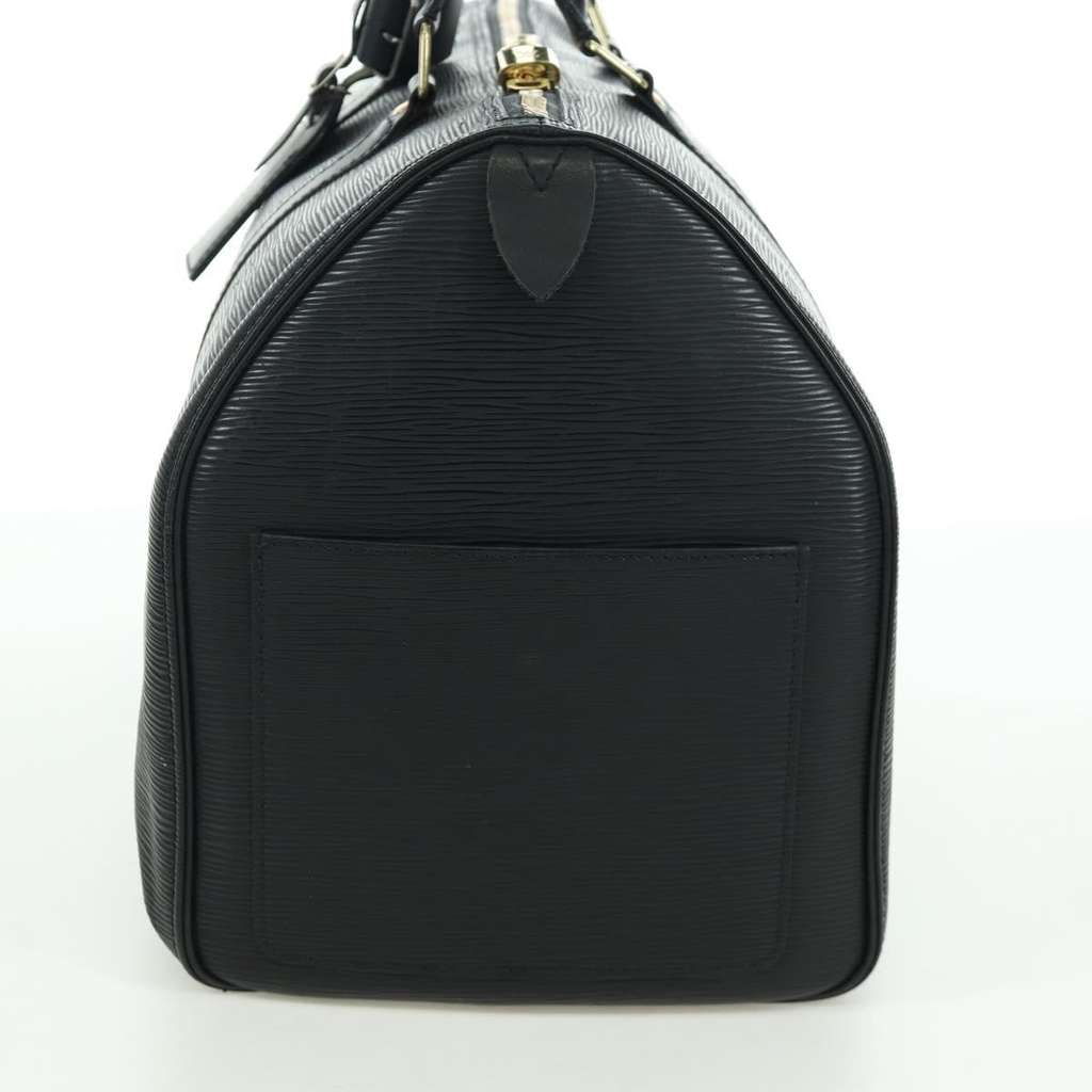 Louis Vuitton Keepall Bag Black Leather Good condition - Inside View