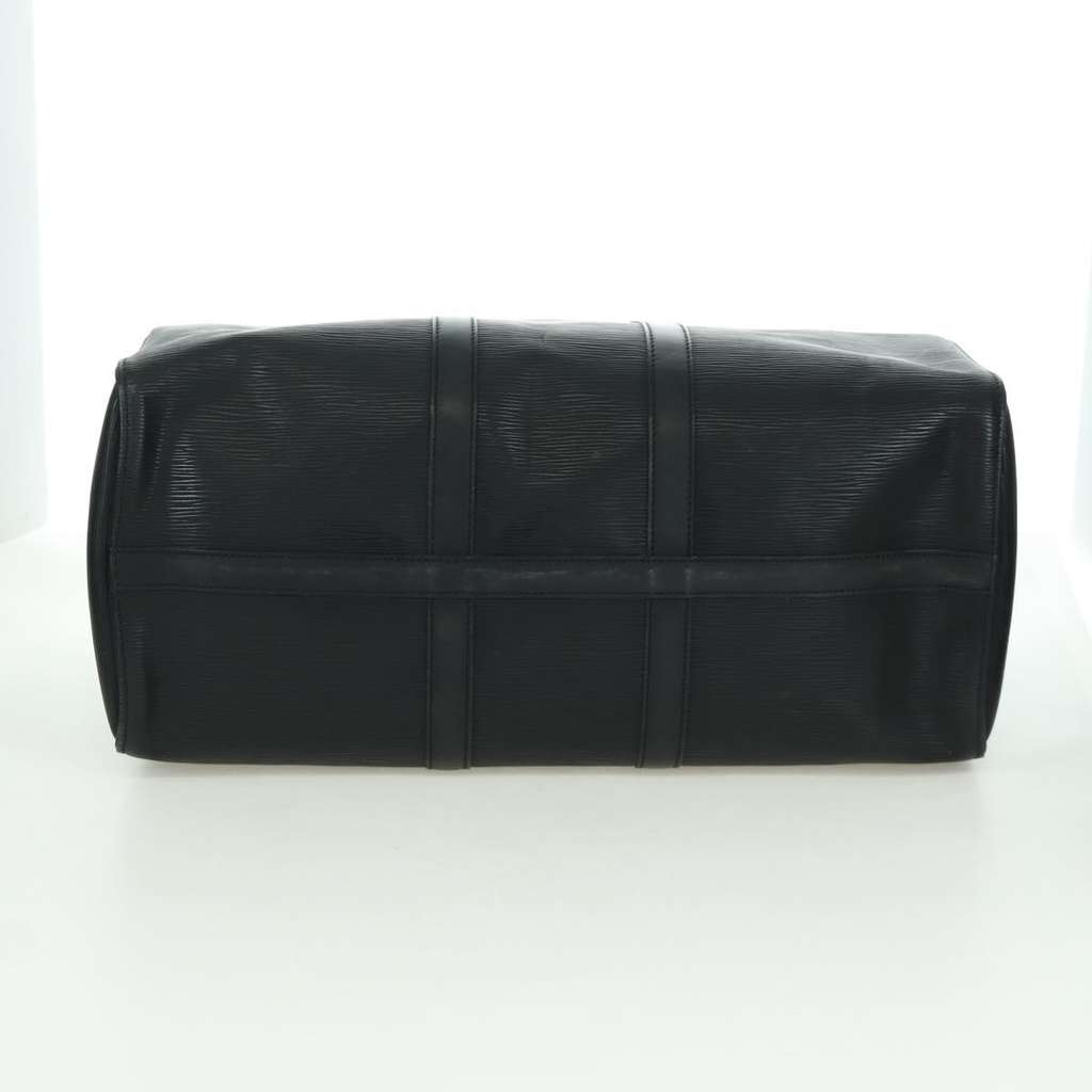 Louis Vuitton Keepall Bag Black Leather Good condition - Box View