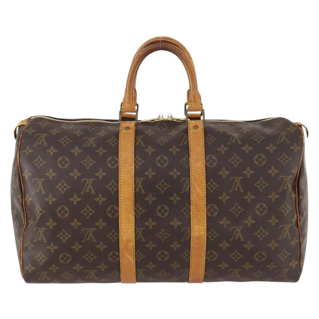 Louis Vuitton Keepall Bag Brown Canvas Fair condition - Back View