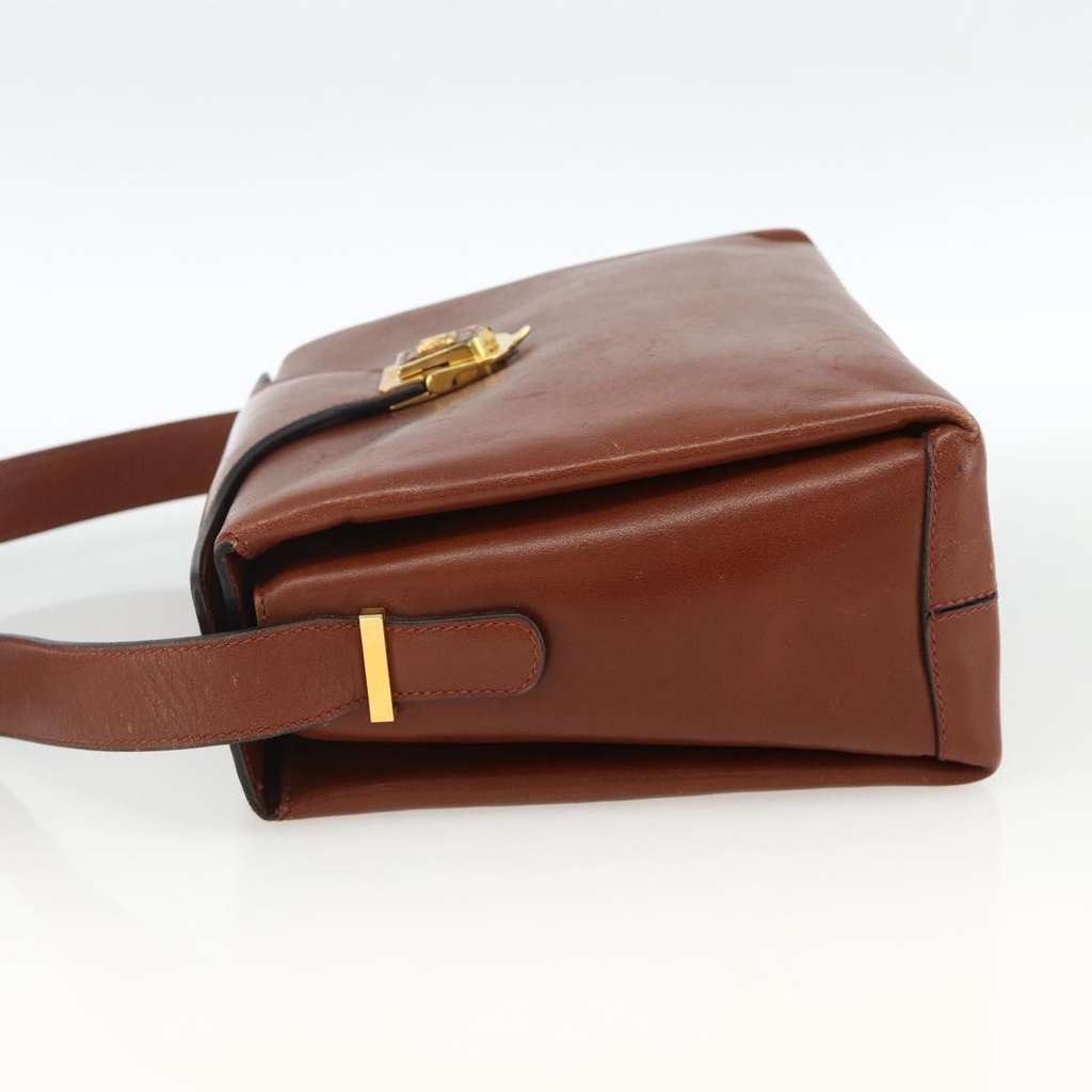 Celine Triomphe Shoulder Bag Brown Leather Good condition - Inside View