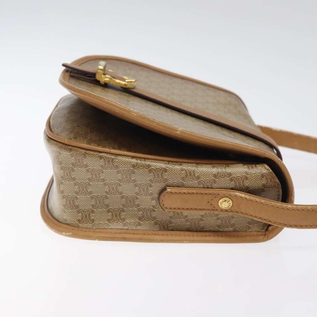 Celine Vintage Macadam Shoulder Bag Beige Canvas Fair condition - Inside View