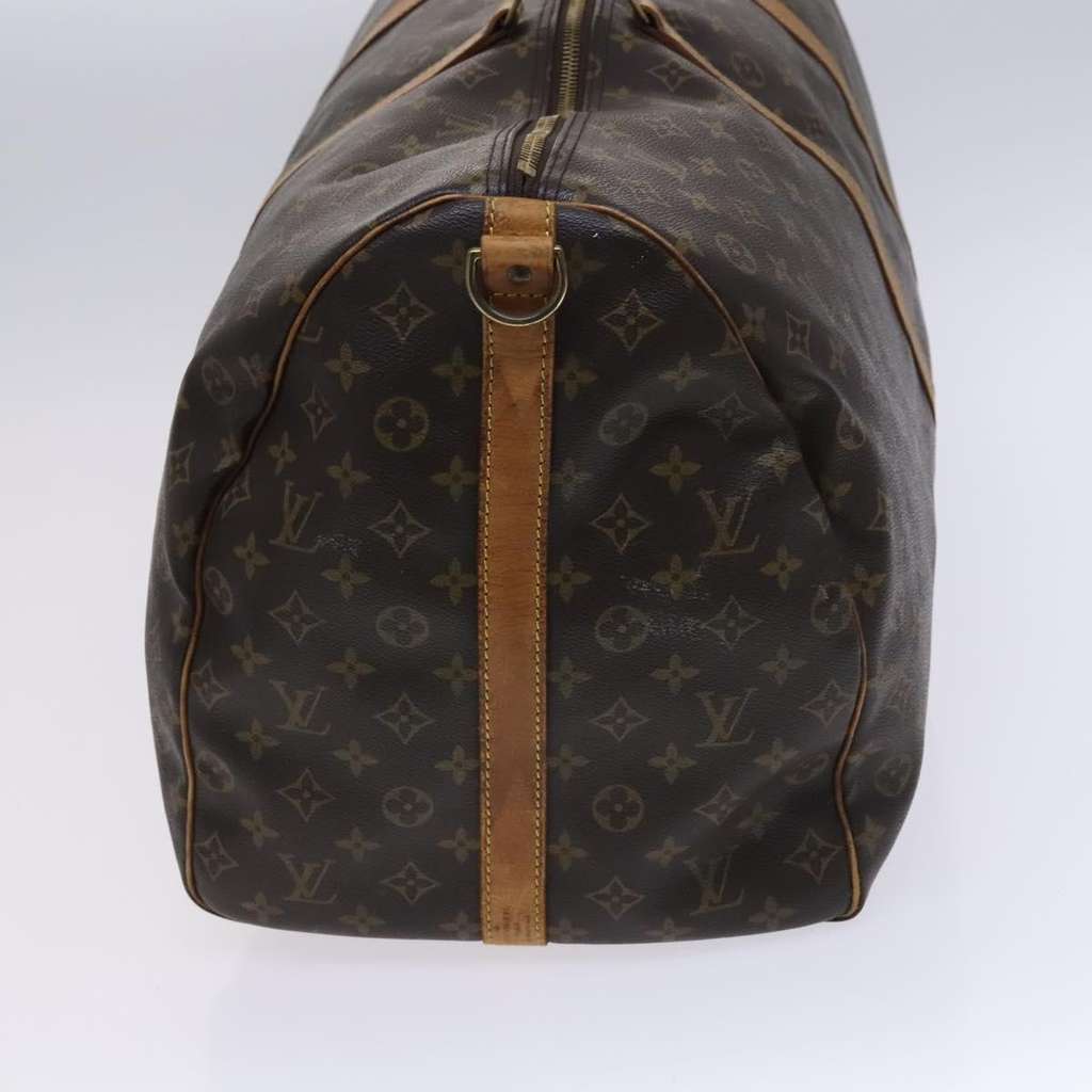 Louis Vuitton Keepall Bandouliere Bag Brown Canvas Fair condition - Model View
