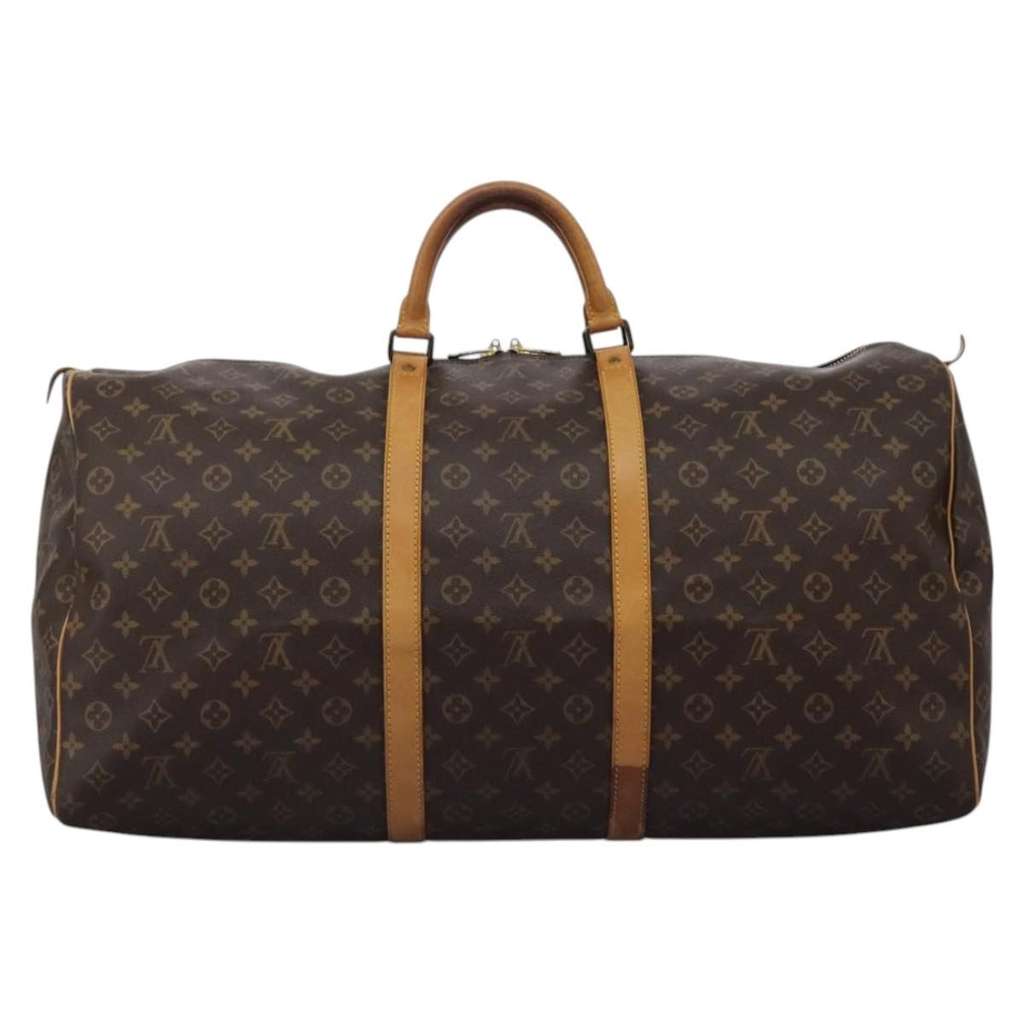 Louis Vuitton Keepall Bag Brown Canvas Fair condition - Back View