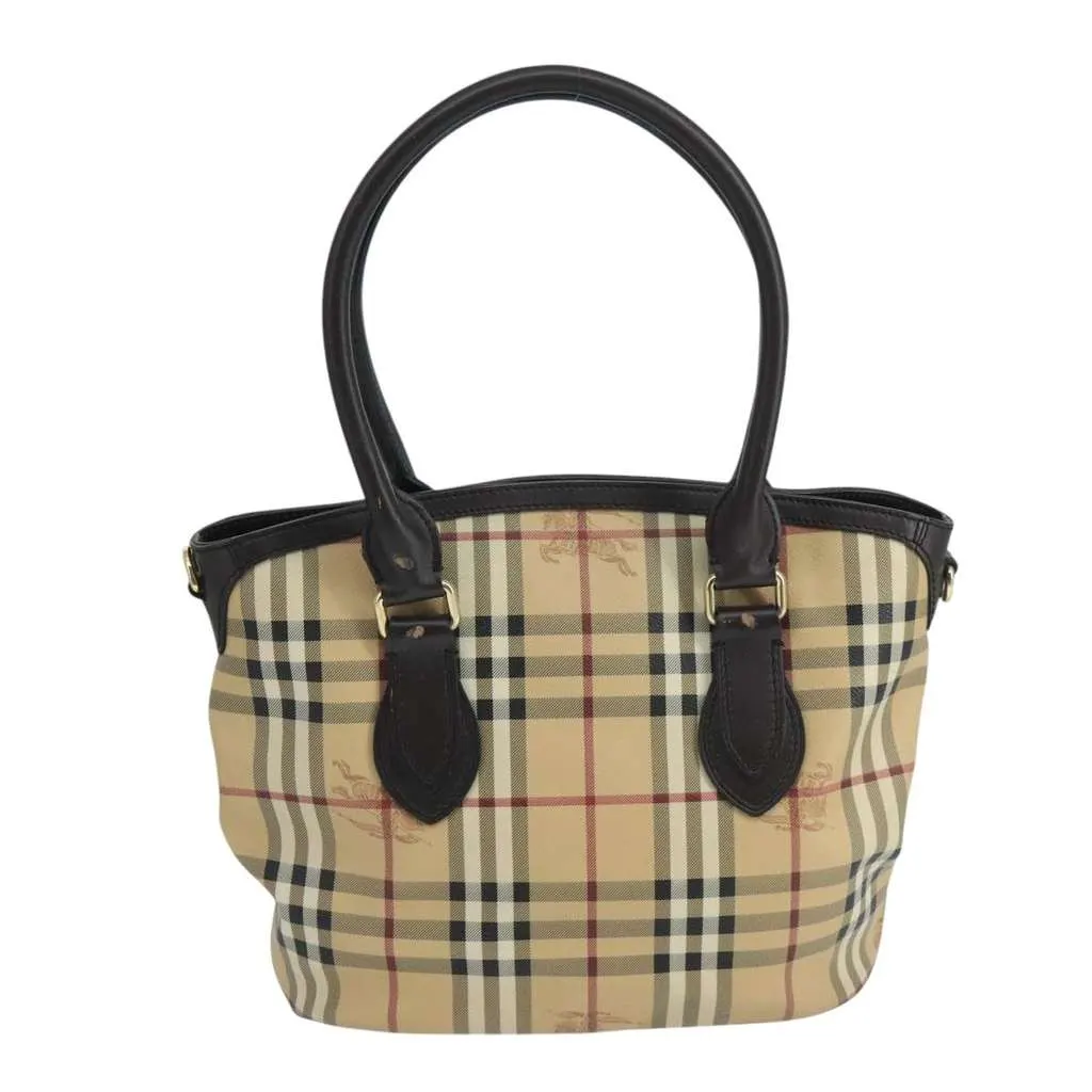 Burberry Newfield Tote Beige Canvas Good - Back View