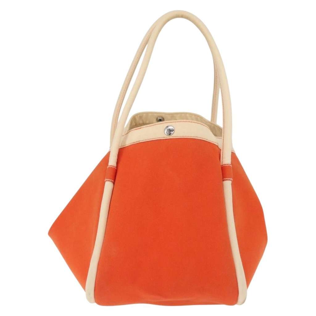 Hermès Lindy de Plage Tote Orange Canvas Good condition - Back View