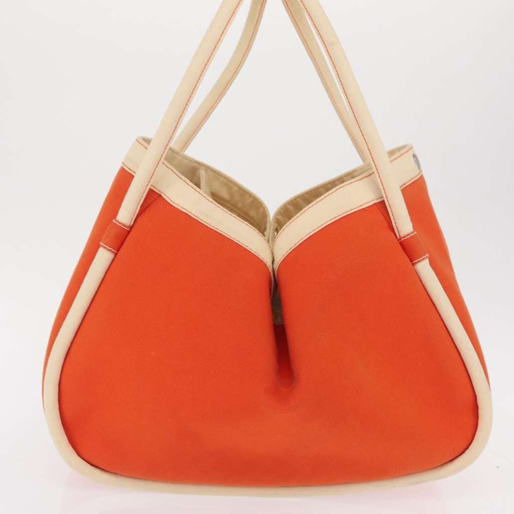 Hermès Lindy de Plage Tote Orange Canvas Good condition - Model View