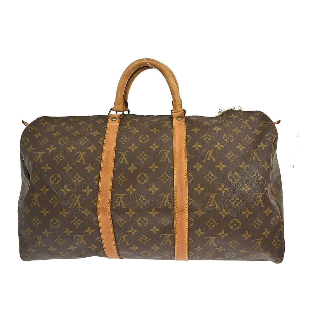Louis Vuitton Keepall Bag Brown Canvas Fair condition - Back View
