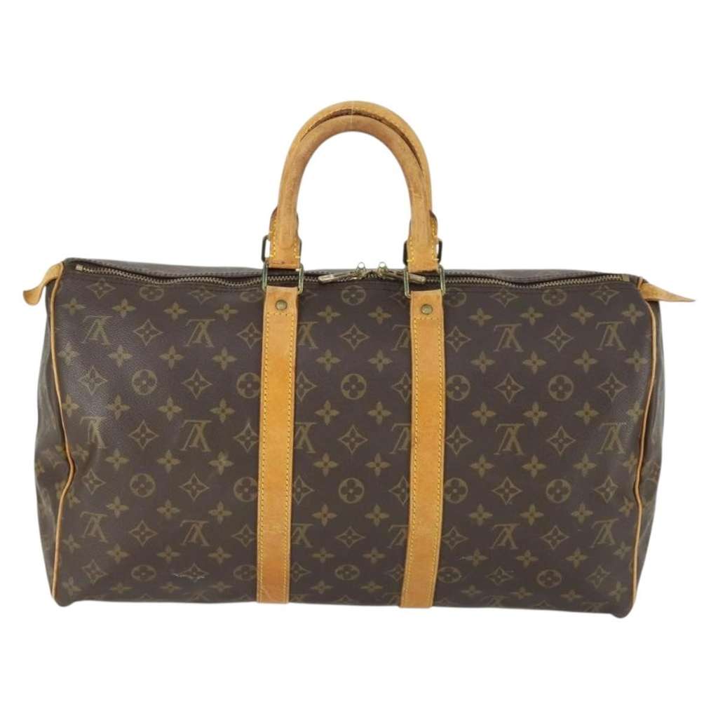 Louis Vuitton Keepall Bag Brown Canvas Fair condition - Back View