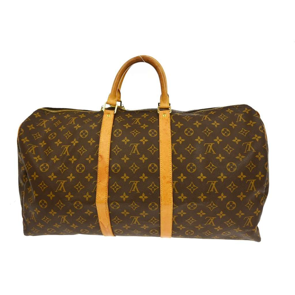 Louis Vuitton Keepall Bag Brown Canvas Fair condition - Back View