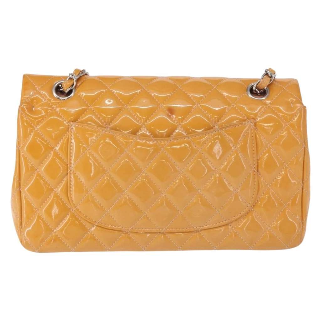 Chanel Timeless - Classic Double Flap Bag Yellow Good condition - Back View