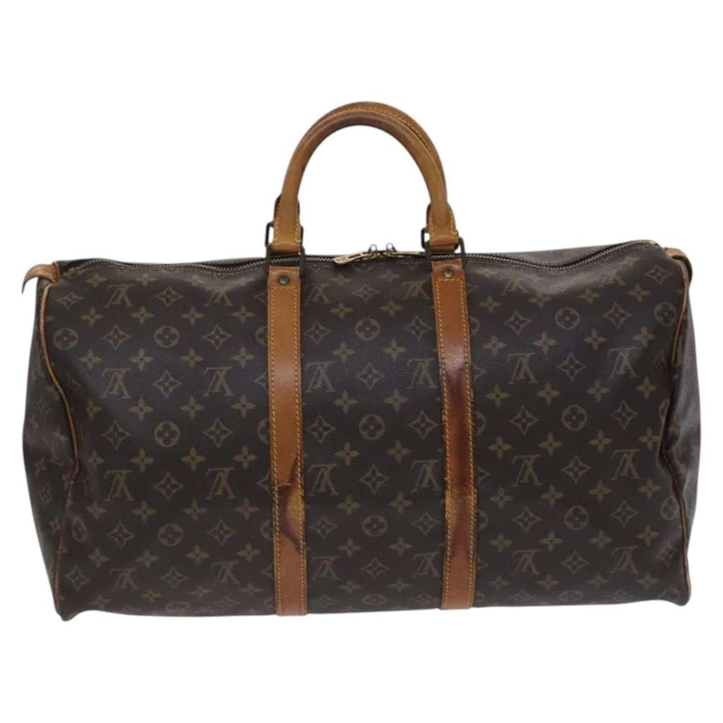 Louis Vuitton Keepall Bag Brown Canvas Fair condition - Back View