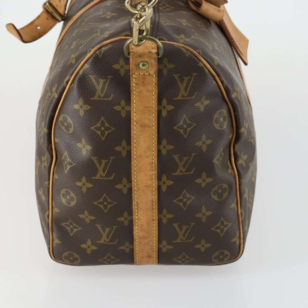Louis Vuitton Keepall Bandouliere Bag Brown Canvas Fair condition - Model View