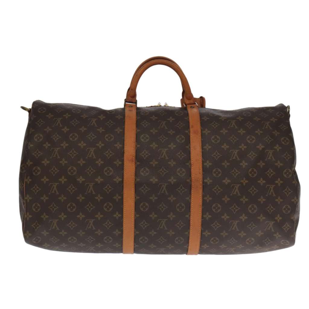 Louis Vuitton Keepall Bandouliere Bag Brown Canvas Good condition - Back View