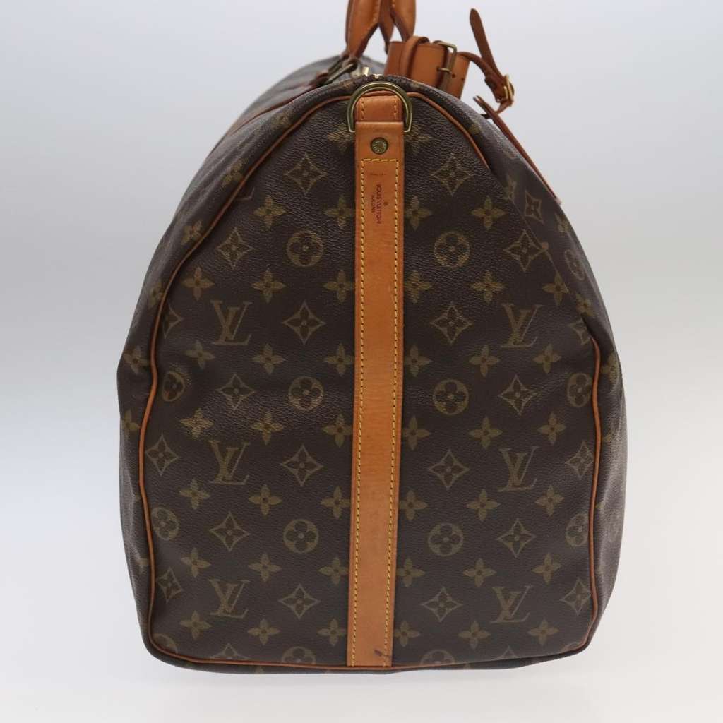 Louis Vuitton Keepall Bandouliere Bag Brown Canvas Good condition - Model View