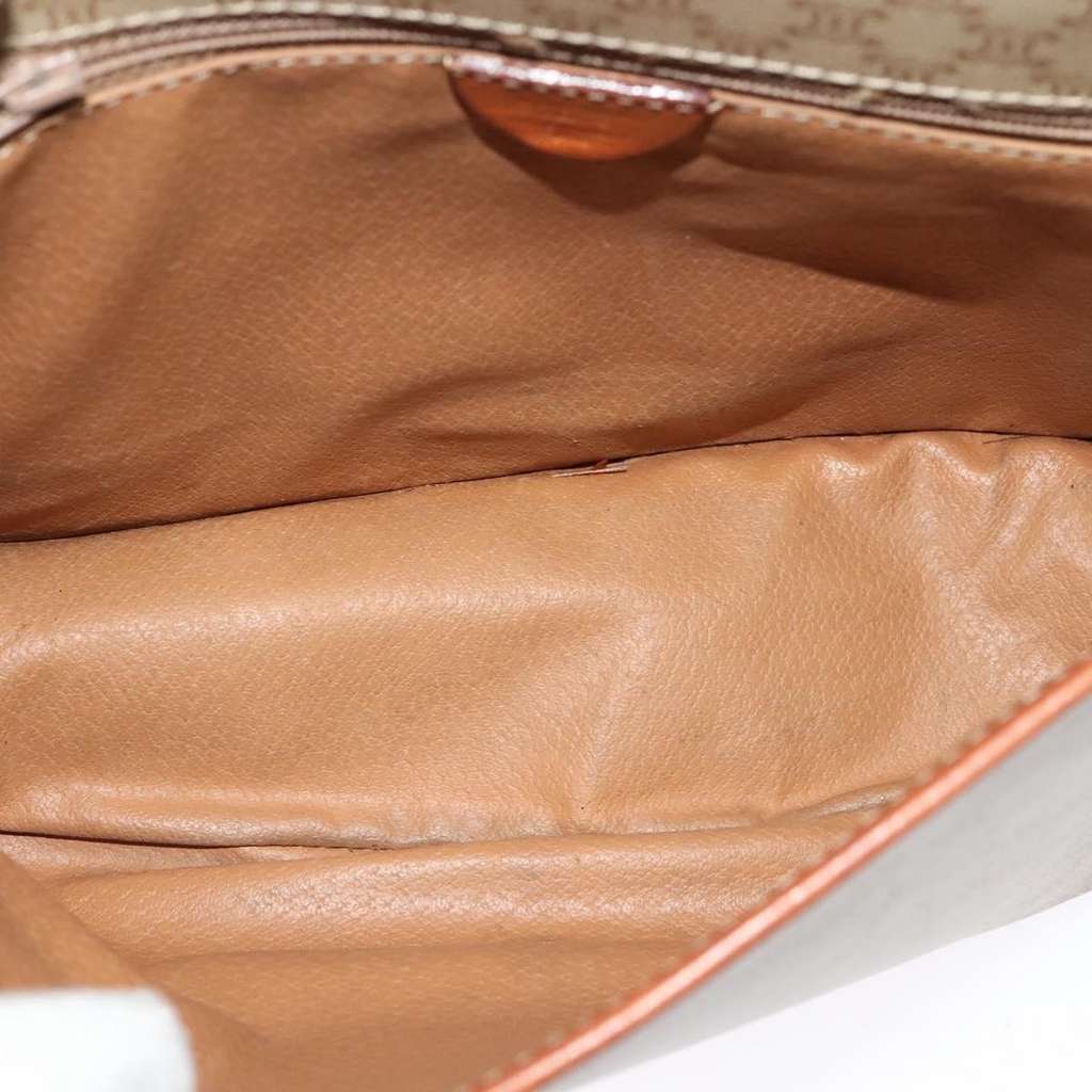 Celine Vintage Macadam Shoulder Bag Beige Canvas Good condition - Box View