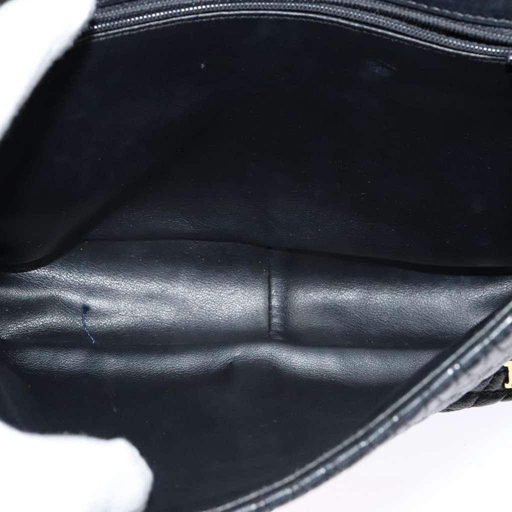 Bally Vintage Chain Shoulder Bag Navy Leather Good condition - Box View