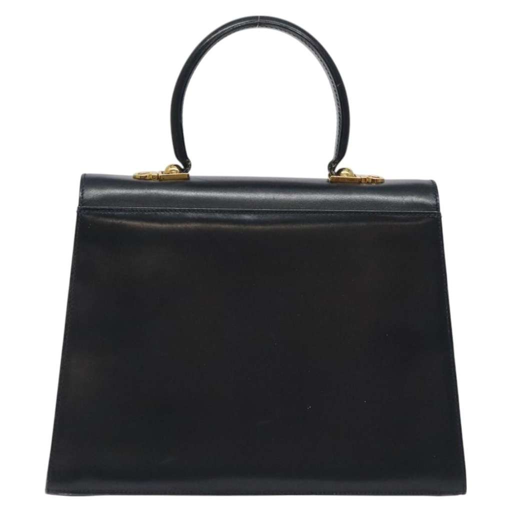 Salvatore Ferragamo Convertible Top Handle Bag Black Leather Good condition - Back View