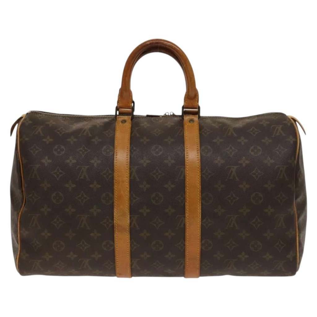 Louis Vuitton Keepall Bag Brown Canvas Fair condition - Back View