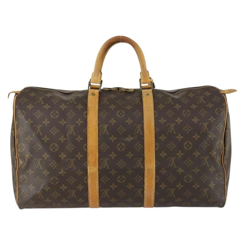 Louis Vuitton Keepall Bag Brown Canvas Good condition - Back View