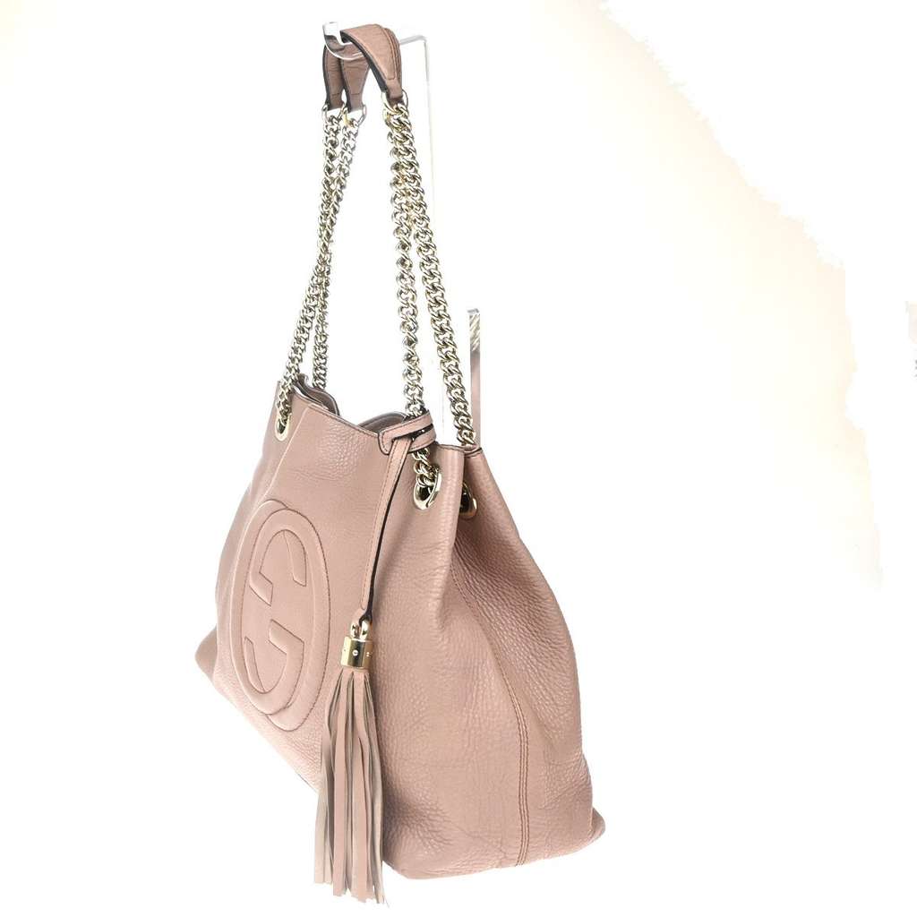 Gucci Soho Chain Strap Shoulder Bag Pink Leather Very good condition - Inside View