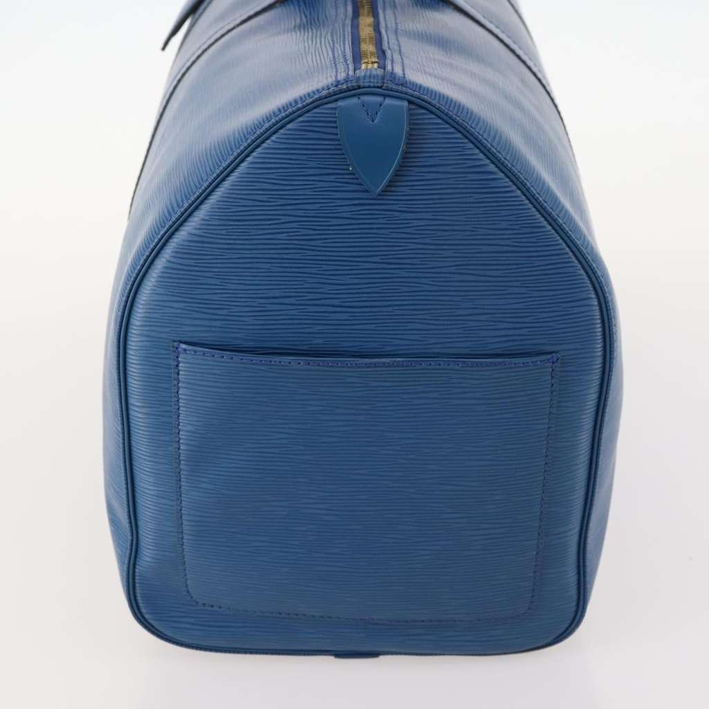 Louis Vuitton Keepall Bag Blue Leather Good condition - Inside View
