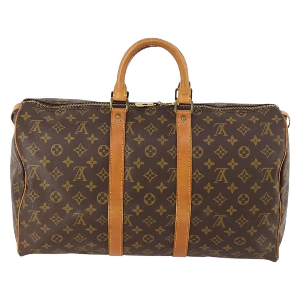 Louis Vuitton Keepall Bag Brown Canvas Good condition - Back View