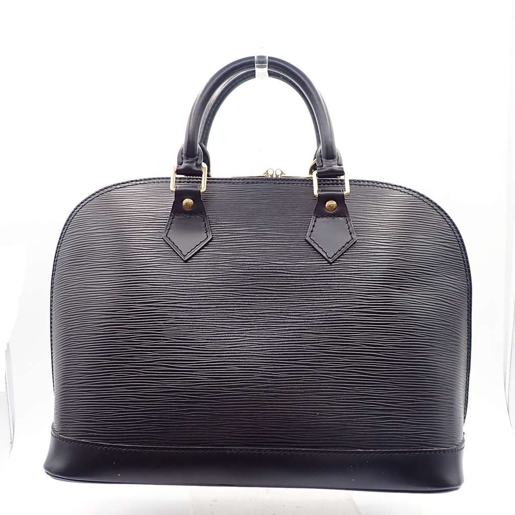 Louis Vuitton Alma Handbag Black Leather Very good condition - Back View